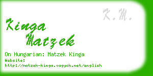 kinga matzek business card